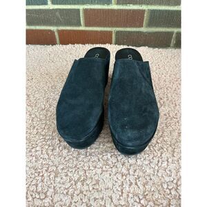 new without box black cordani suede mule clogs